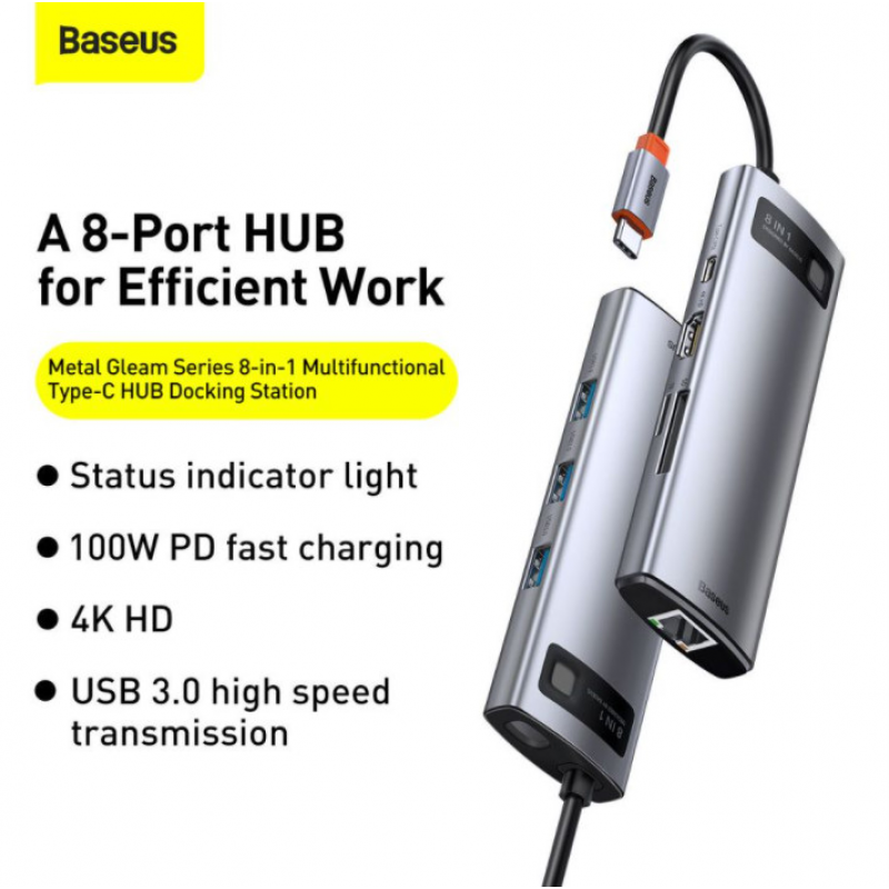 Baseus USB Type C Hub To HDMI 4K 3.0 PD Fast Charging